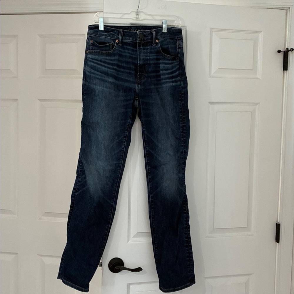 American Eagle Outfitters Airflex+ Straight Jeans Men's 32x36 Denim Cotton